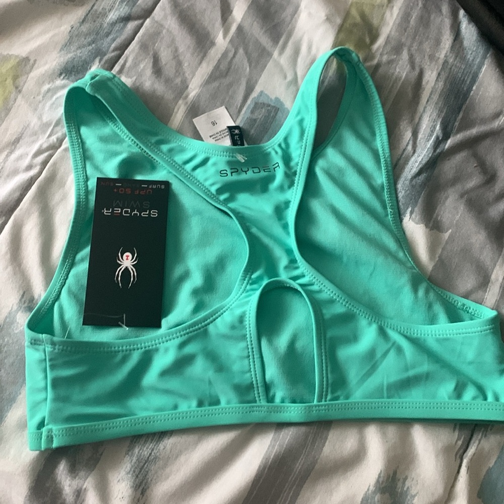 Spyder Teal Green Women's Swim Bikini Top - Picture 2 of 3